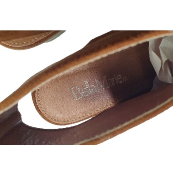 BELLA MARIE Lace Up Block Heel Booties Brown Suede Women Sz 10 Renaissance Vibes - Picture 13 of 14